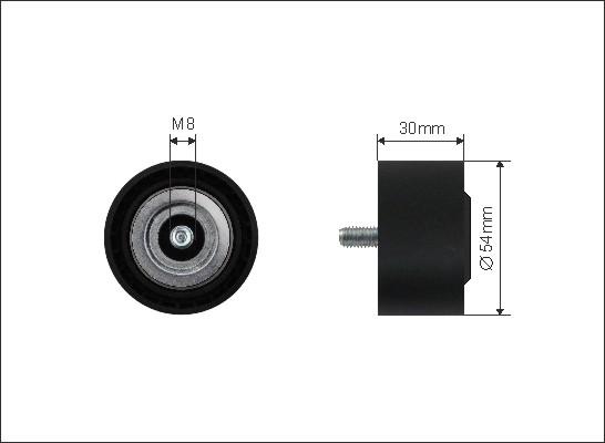 Caffaro 25-98 - Umlenk / Führungsrolle, Keilrippenriemen parts5.com