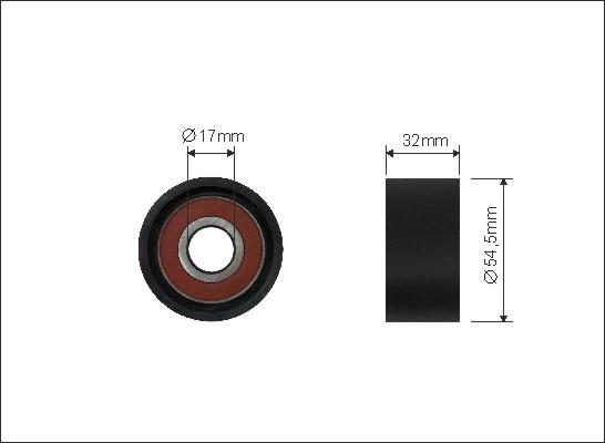 Caffaro 25-00 - Deflection / Guide Pulley, timing belt parts5.com