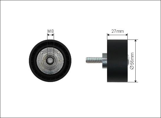 Caffaro 251-112 - Umlenk / Führungsrolle, Keilrippenriemen parts5.com