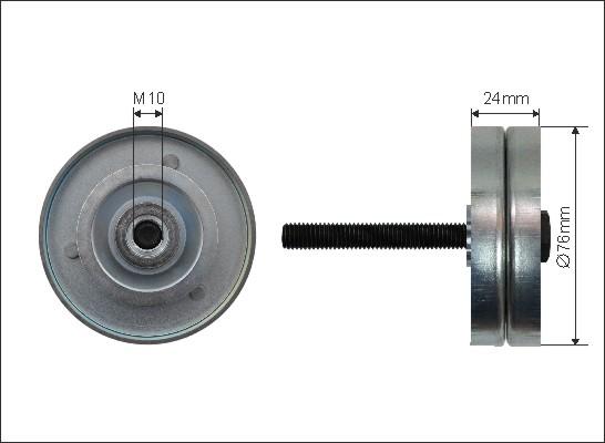 Caffaro 252-53 - Saptırma / Kılavuz makarası, Kanallı V-kayışı parts5.com