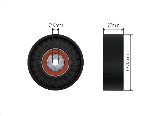 Caffaro 265-40 - Vratná / vodiaca kladka rebrovaného klinového remeňa parts5.com