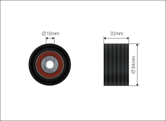 Caffaro 26-26 - Rola ghidare / conducere, curea distributie parts5.com