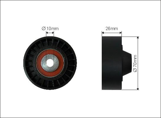 Caffaro 262-26 - Rolka kierunkowa / prowadząca, pasek klinowy zębaty parts5.com