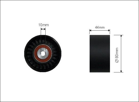 Caffaro 205-76 - Rola ghidare / conducere, curea transmisie parts5.com