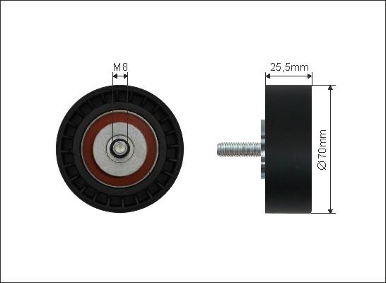 Caffaro 201-99 - Saptırma / Kılavuz makarası, Kanallı V-kayışı parts5.com