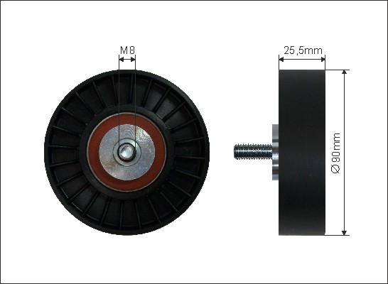 Caffaro 20-27 - Rola ghidare / conducere, curea transmisie parts5.com