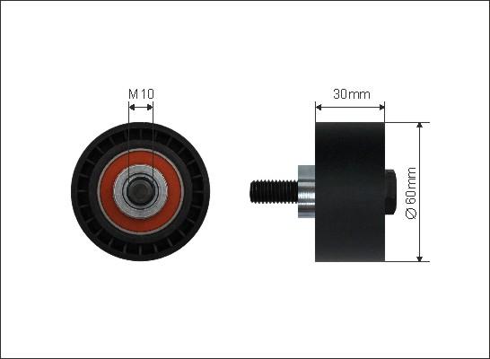 Caffaro 210-37 - Polea inversión / guía, correa distribución parts5.com