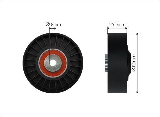 Caffaro 21-18 - Rola ghidare / conducere, curea transmisie parts5.com