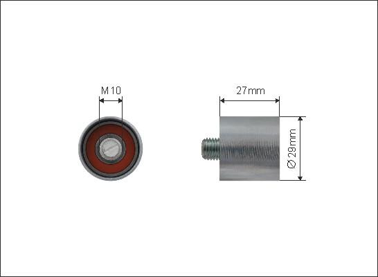 Caffaro 218-00 - Tensioner Pulley, timing belt parts5.com