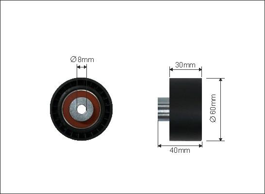 Caffaro 23-59 - Deflection / Guide Pulley, timing belt parts5.com