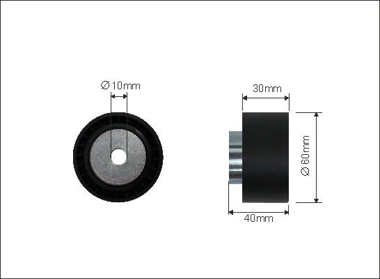 Caffaro 23-31 - Obehová / vodiaca kladka ozubeného remeňa parts5.com