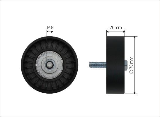 Caffaro 22-56 - Saptırma / Kılavuz makarası, Kanallı V-kayışı parts5.com