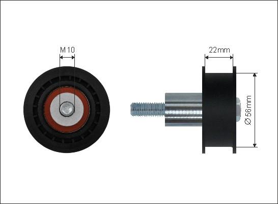 Caffaro 27-48 - Saptırma / Kılavuz makarası, triger kayışı parts5.com