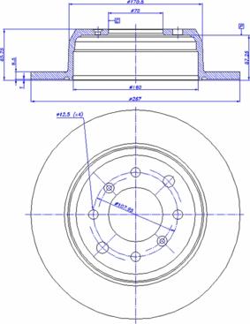 Brembo 08.1365.10 - Disc frana parts5.com