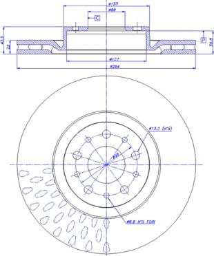 Delphi BG4821C - Disc frana parts5.com