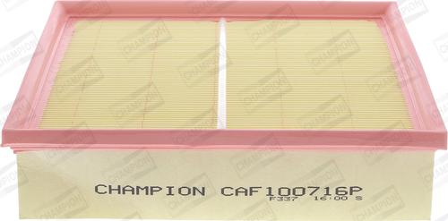 Champion CAF100716P - Въздушен филтър parts5.com