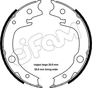 Cifam 153-443 - Комплект спирачна челюст, ръчна спирачка parts5.com