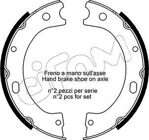 Cifam 153-289 - Set saboti frana, frana de mana parts5.com