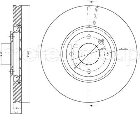 Cifam 800-985C - Disco de freno parts5.com