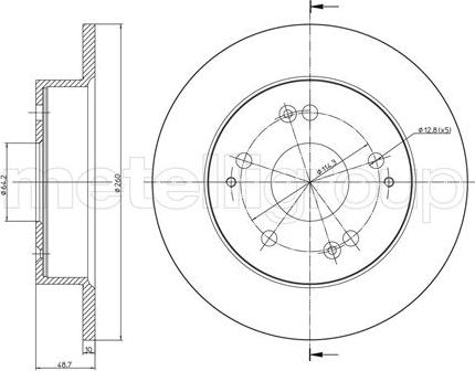 ATE 24.0110-0279.1 - Спирачен диск parts5.com