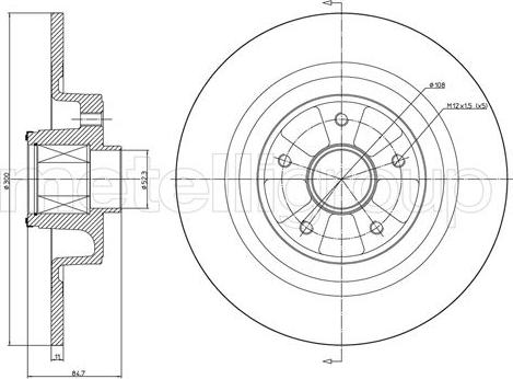 Cifam 800-1089 - Tarcza hamulcowa parts5.com