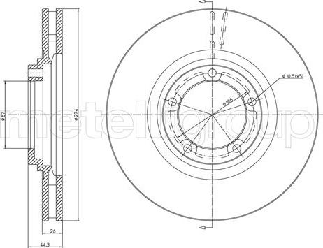 Cifam 800-1079C - Zavorni kolut parts5.com