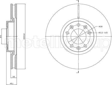 Cifam 800-1848C - Disc frana parts5.com