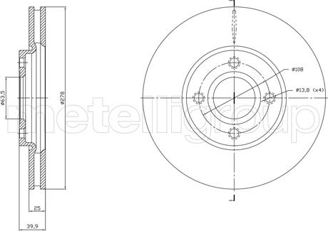 Cifam 800-1768C - Brake Disc parts5.com