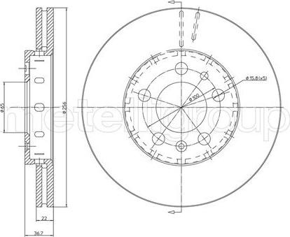 Cifam 800-390C - Tarcza hamulcowa parts5.com