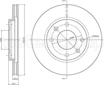 Cifam 800-238 - Тормозной диск parts5.com