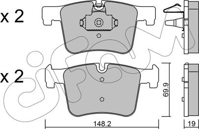 Cifam 822-961-0 - Set placute frana,frana disc parts5.com