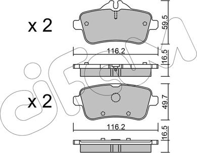 Cifam 822-968-3 - Set placute frana,frana disc parts5.com