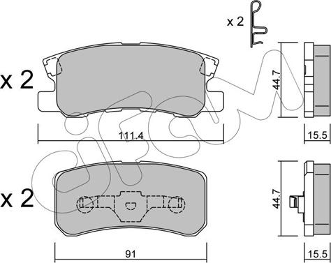 Cifam 822-400-0 - Bremsbelagsatz, Scheibenbremse parts5.com