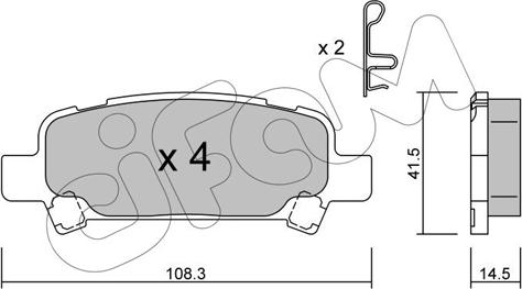 Cifam 822-414-0 - Komplet kočnih obloga, disk kočnica parts5.com