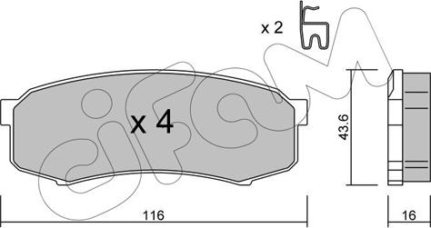 Cifam 822-432-0 - Set placute frana,frana disc parts5.com