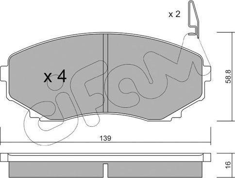 Cifam 822-477-0 - Set placute frana,frana disc parts5.com