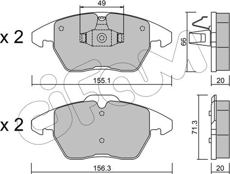 Cifam 822-548-2 - Komplet pločica, disk-kočnica parts5.com