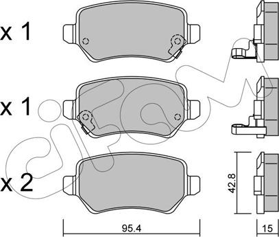 Cifam 822-542-0 - Set placute frana,frana disc parts5.com