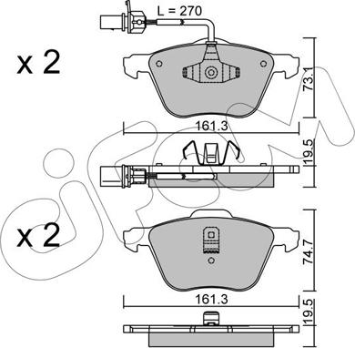 Cifam 822-551-0 - Set placute frana,frana disc parts5.com