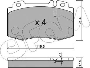 Cifam 822-563-0 - Σετ τακάκια, δισκόφρενα parts5.com