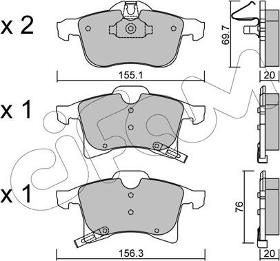 Cifam 822-539-0 - Set placute frana,frana disc parts5.com