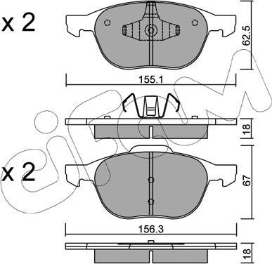 Cifam 822-534-0 - Zestaw klocków hamulcowych, hamulce tarczowe parts5.com