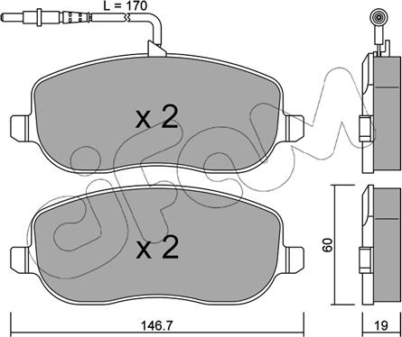 Cifam 822-530-0 - Komplet pločica, disk-kočnica parts5.com