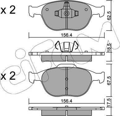 Cifam 822-533-0 - Set placute frana,frana disc parts5.com