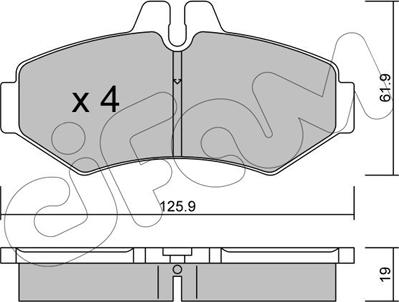 Cifam 822-572-0 - Zestaw klocków hamulcowych, hamulce tarczowe parts5.com