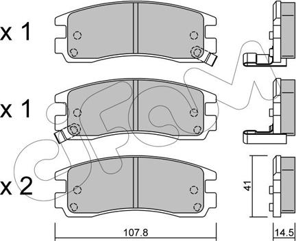 Cifam 822-697-0 - Set placute frana,frana disc parts5.com