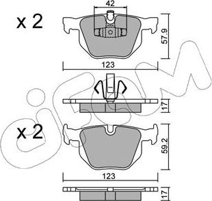 Cifam 822-643-0 - Set placute frana,frana disc parts5.com