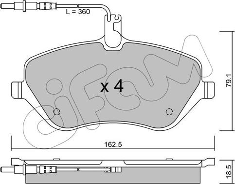 Cifam 822-601-0 - Brake Pad Set, disc brake parts5.com