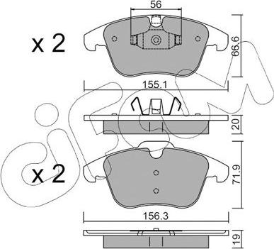 Cifam 822-675-0 - Set placute frana,frana disc parts5.com