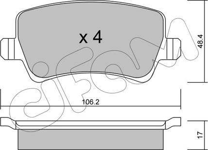 Cifam 822-676-0 - Komplet zavornih oblog, ploscne (kolutne) zavore parts5.com